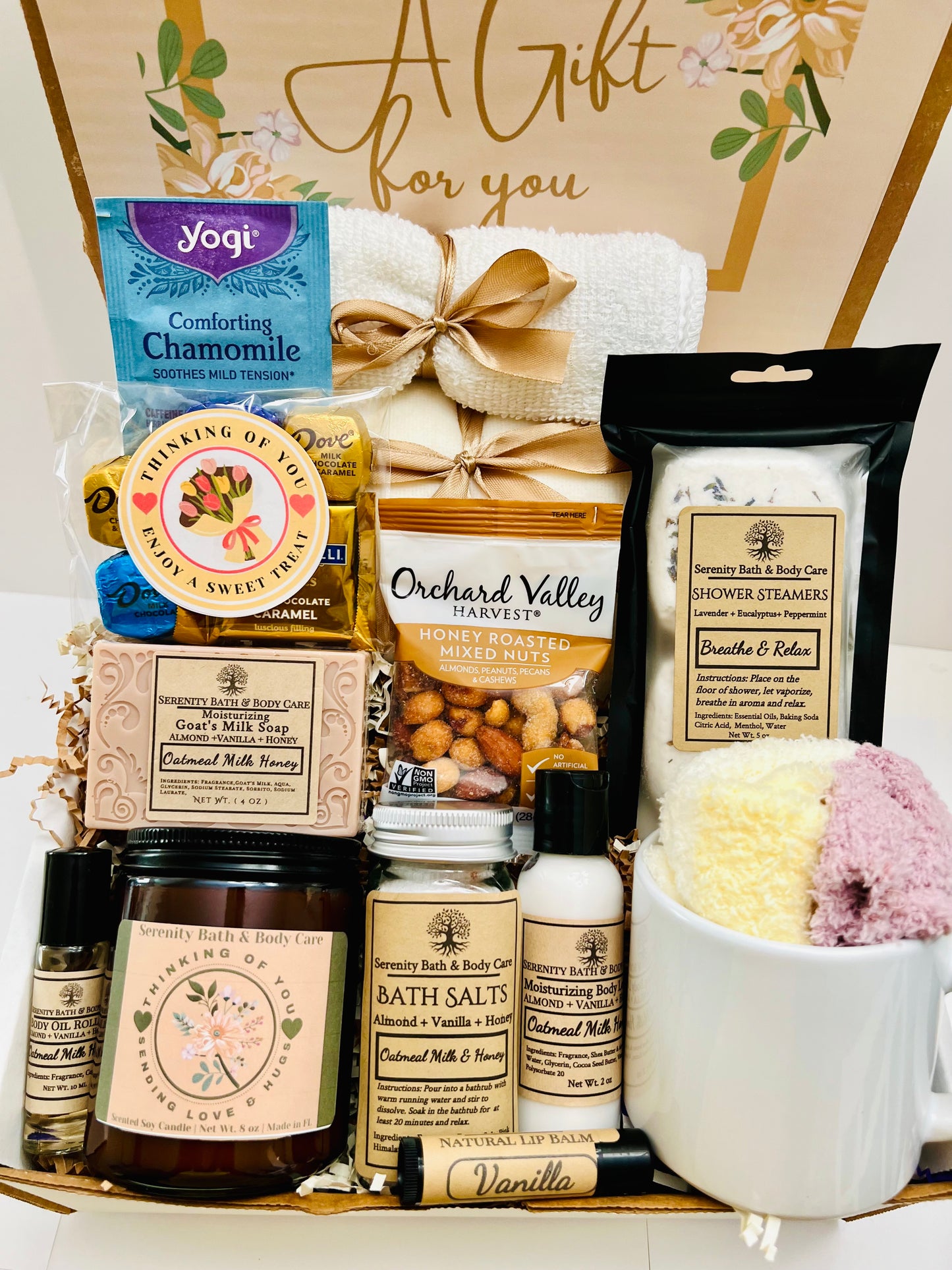 Spa Gift Basket for Her, Birthday Gifts for Her, Thank you Gifts, Thinking of you Gifts, Self Care Gifts for Women