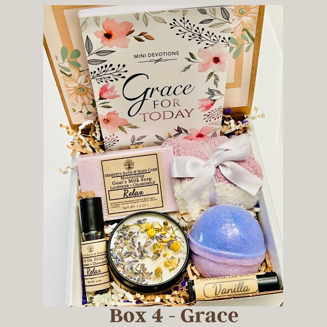 Christian Gifts for Women, Religious Gifts, Faith Gifts, Inspirational Devotional Gift Box for Women, Bible Verse Cards, Grace & Hope for Today Self Care Gift for Mom, Sister, Daughter, Best Friend