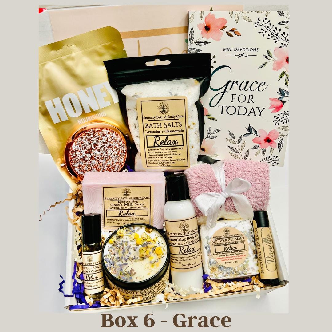 Christian Gifts for Women, Religious Gifts, Faith Gifts, Inspirational Devotional Gift Box for Women, Bible Verse Cards, Grace & Hope for Today Self Care Gift for Mom, Sister, Daughter, Best Friend