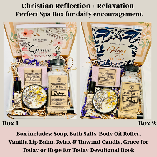 Encouragement and self-care gift for Christian women – spa, scripture, and prayer essentials