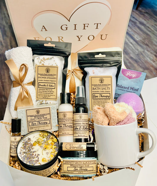 Deluxe Spa Gift Basket for Women, Birthday Gift for Her, Mother's Day Gift, Self Care Package for Her, Thinking of you, Sympathy Gift Basket, Co-Worker Gift