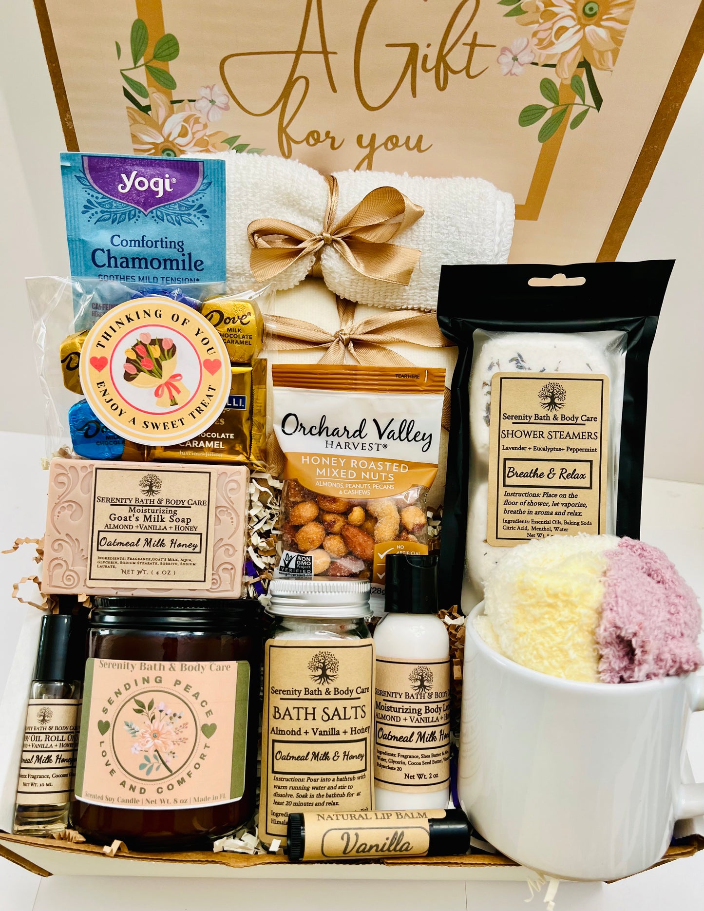 Spa Gift Basket for Her, Birthday Gifts for Her, Thank you Gifts, Thinking of you Gifts, Self Care Gifts for Women