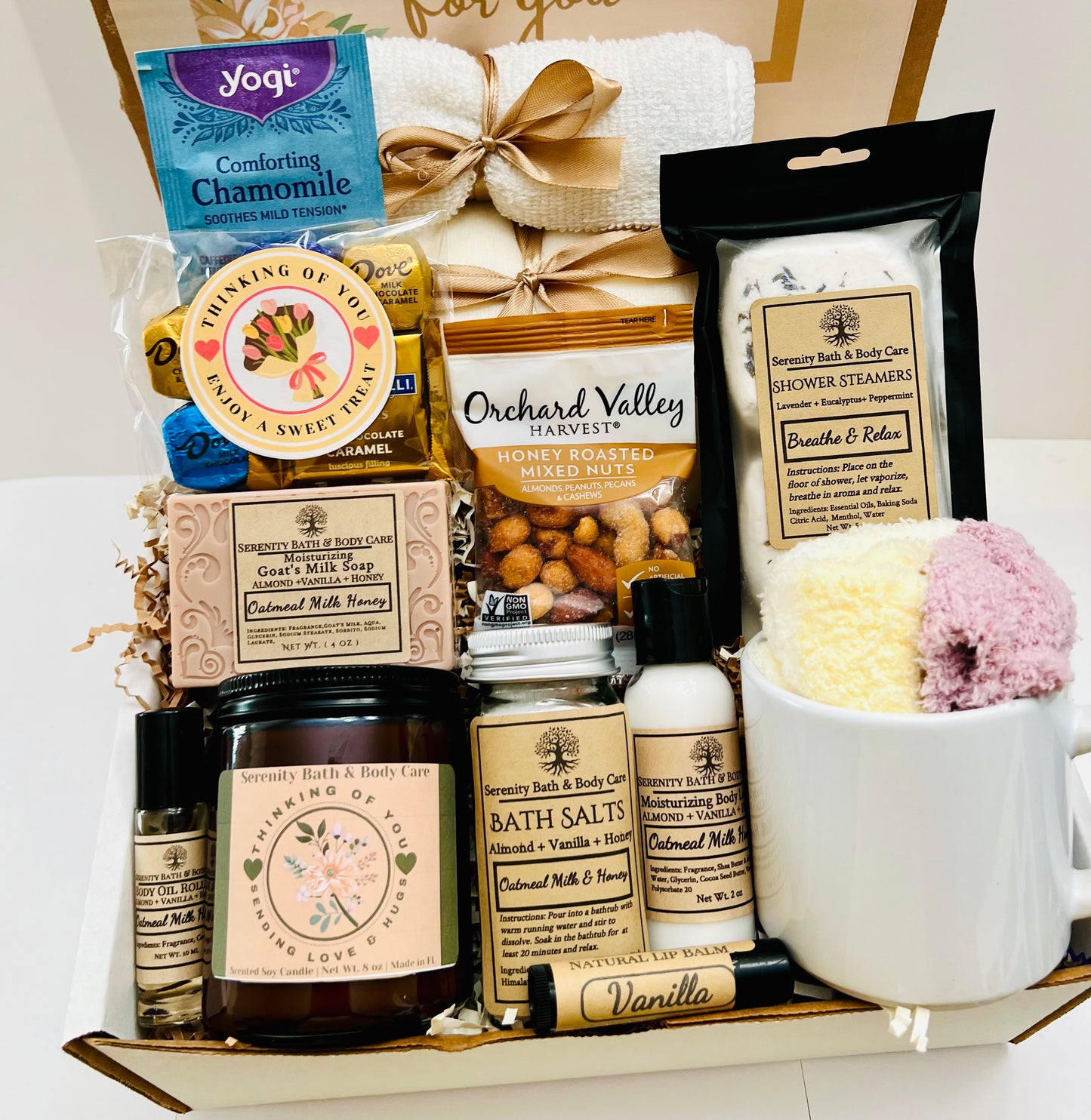 Spa Gift Basket for Her, Birthday Gifts for Her, Thank you Gifts, Thinking of you Gifts, Self Care Gifts for Women