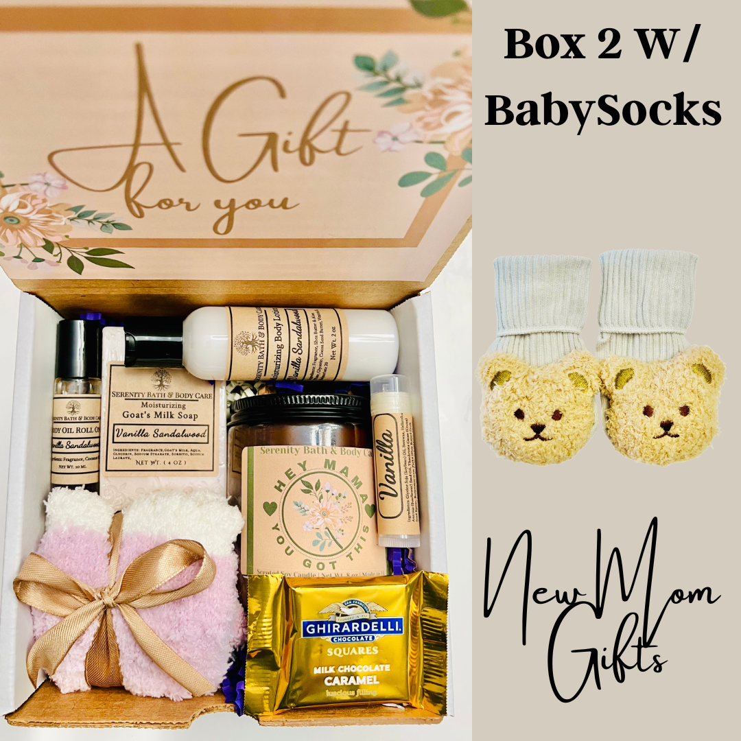 New Mom & Baby Gift Box, Pregnancy Gift, Baby Shower Gift, Self Care Gift for New Mom, Pamper Gift for Her, Congrats Mom Gift