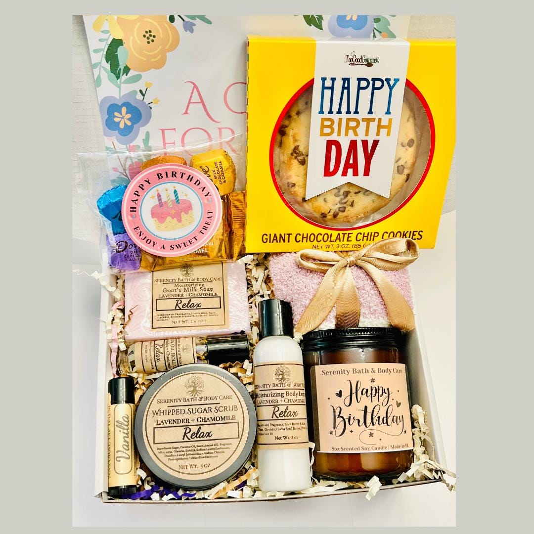 Birthday Gift Box for Women, Birthday Self Care Package, Spa Gift Box, Birthday Gift for Mom, Sister, Daughter, Coworker Gift