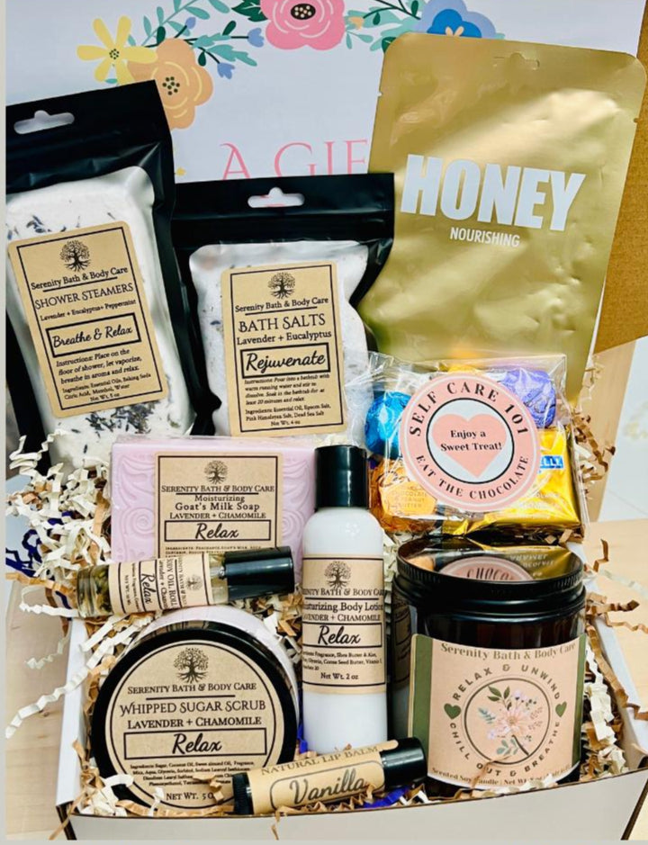 Self Care Gift Set, Birthday Gift Box, Relaxation Gift Box, Thank you Gift, Spa Gift Basket, Wellness Gift Set