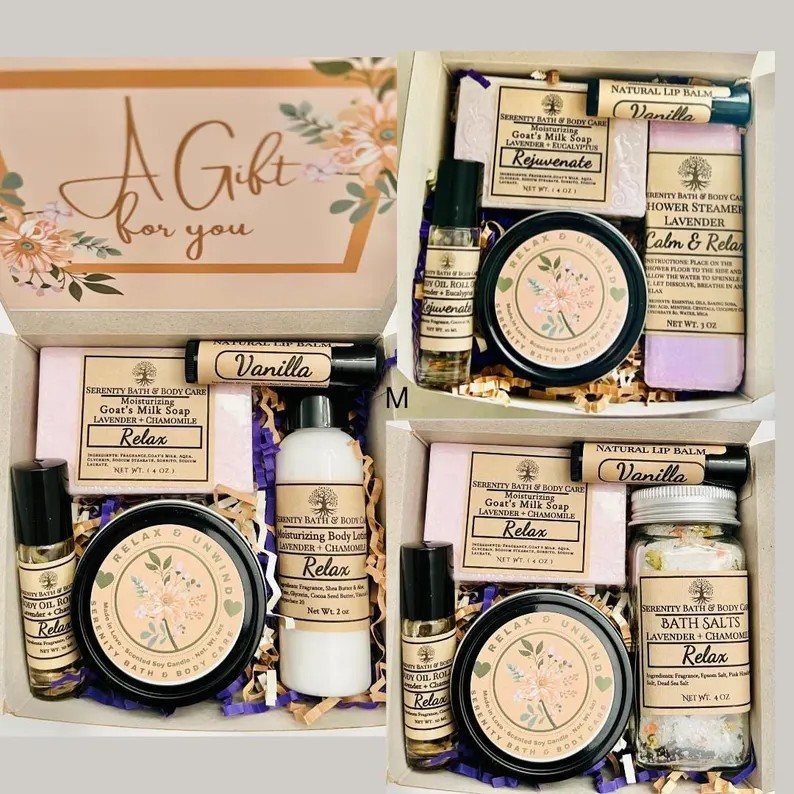 Mini Spa Gift Boxes – Thank You, Coworker & Employee Appreciation Gifts, Small Gifts, Christmas Gifts, Holiday Gifts for Women