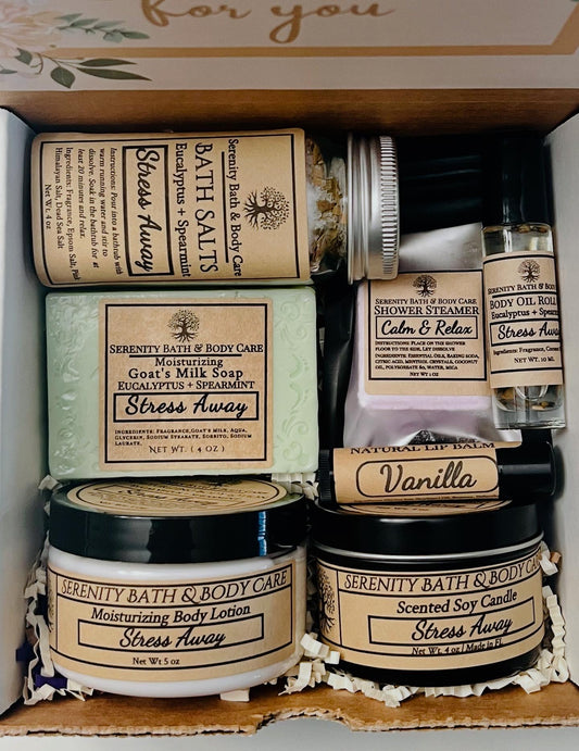 Stress Relief Self Care Spa Gift Box for Women | Birthday & Christmas Relaxation Gift