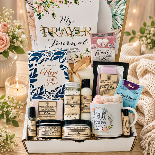 Christian Gift for Women, Inspirational Devotional Spa Gift Box, Faith Gifts, Christmas Gift, Self Care Package, Gift for Mom, Birthday Gift Box, Thinking of you