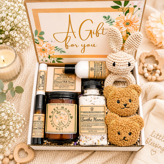 Deluxe New Mom & Baby Gift Box – Pregnancy Self-Care Spa Set for Mom & Baby | Relaxation Gift for Expecting Mothers with Baby Essentials
