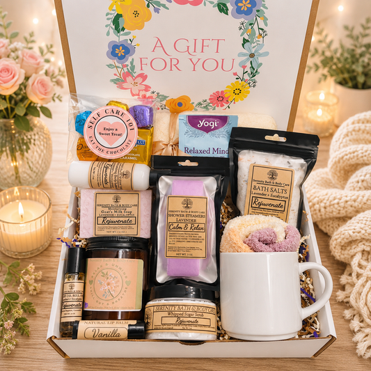 Self Care Gift Set, Birthday Gift Box, Relaxation Gift Box, Thank you Gift, Spa Gift Basket, Wellness Gift Set