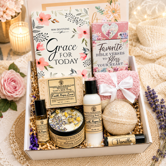 Christian Gift for Women | Faith Spa Gift Box | Birthday Gift for Her | Christmas Gift | Thinking of You Gift | Self Care Gift Basket