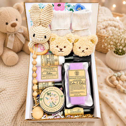 New Mom & Baby Gift Box, Pregnancy Gift, Baby Shower Gift, Self Care Gift for New Mom, Pamper Gift for Her, Congrats Mom Gift