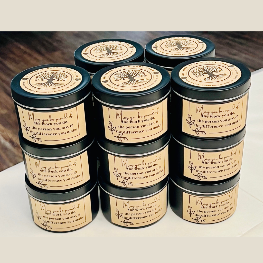 Bulk Thank You Candles for Employees – Set of 10 | Holiday Appreciation Gifts | 8oz Soy Scented Candle| Coworker Gifts| Employee Appreciation Gifts