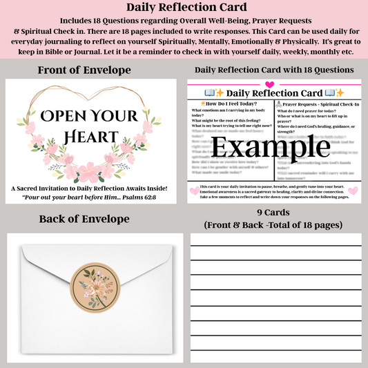 Daily Reflection Card, Christian Gifts for Women, Religious Gifts, Faith Gifts, Daily Journal, Gifts for Christmas